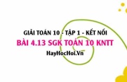 Bài 4.13 SGK Toán 10 tập 1 Kết nối tri thức